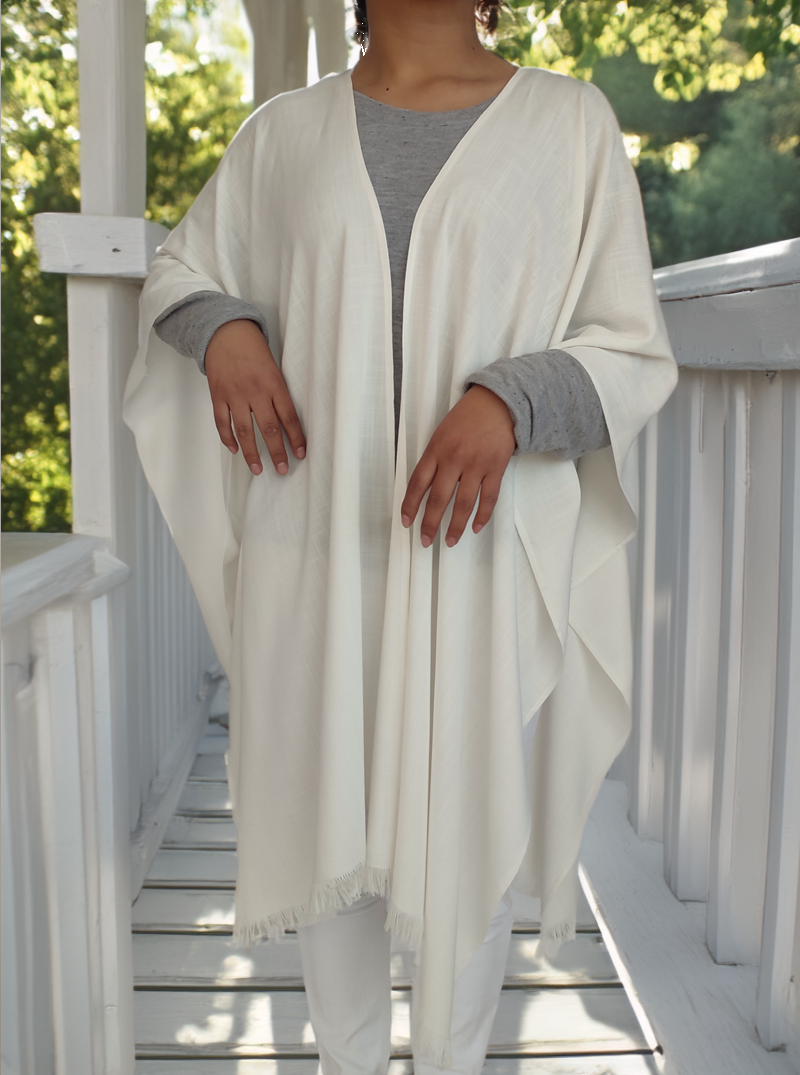 Natural Linen Ruana for Women