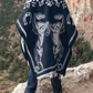 Men's Mexican Poncho - Two Horses - BLUE