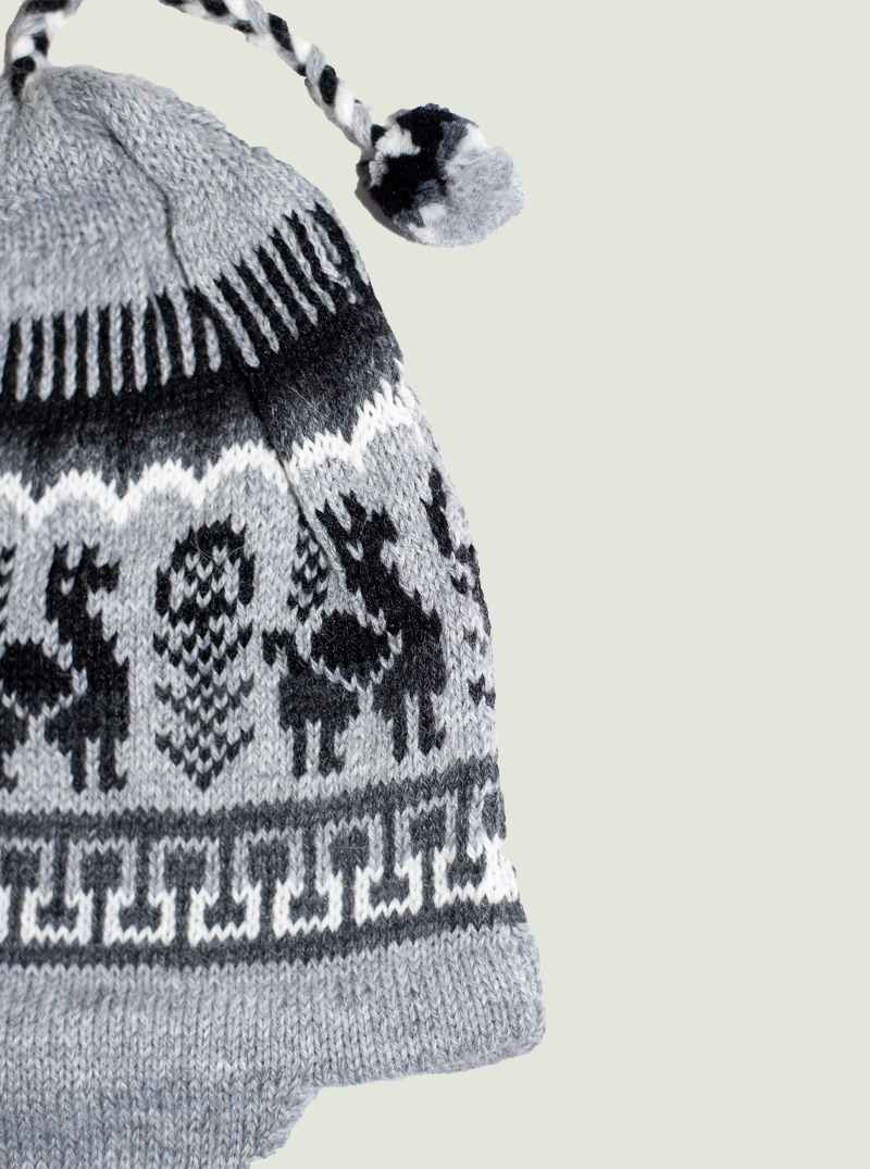 Andean Alpaca Hat with braids