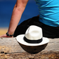 Sombrero de Panamá Blanco Fedora Ace Grado 3-4