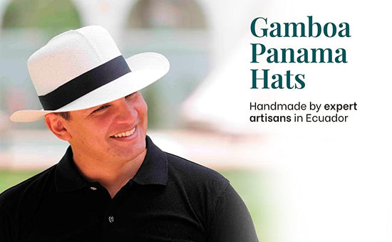 Gamboa Panama Hat. White Panama Hat for Men - Fedora Hat