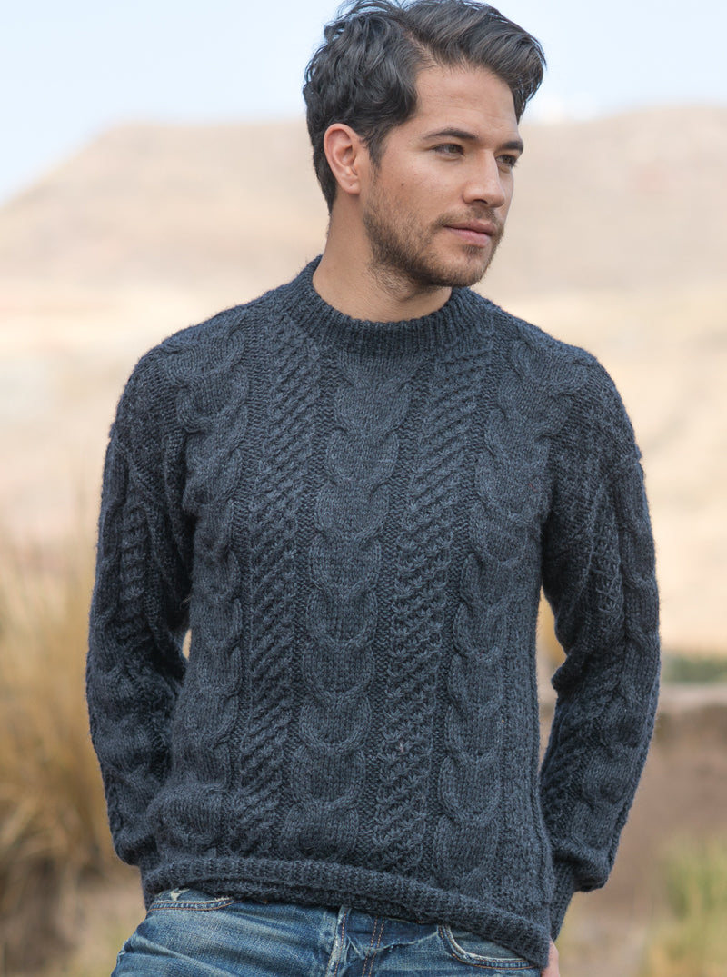 Hand Knitted Alpaca Mens Sweater – Gamboa