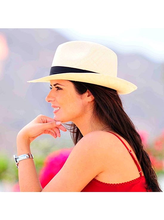 Gamboa Panama Hat. White Panama Hat for Women - Fedora Hat